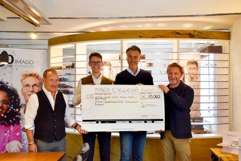 Imago Eyewear: Stolzer Betrag für Flutopfer-Hilfe