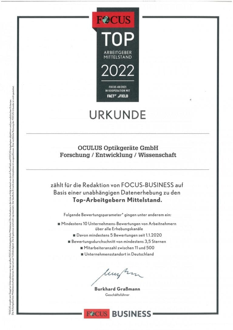 Oculus: „Top-Arbeitgeber 2022“