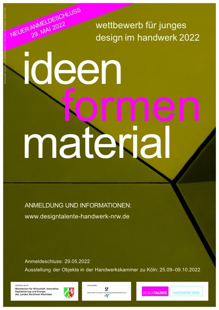 WHKT: Fristverlängerung für DesignTalente-Wettbewerb