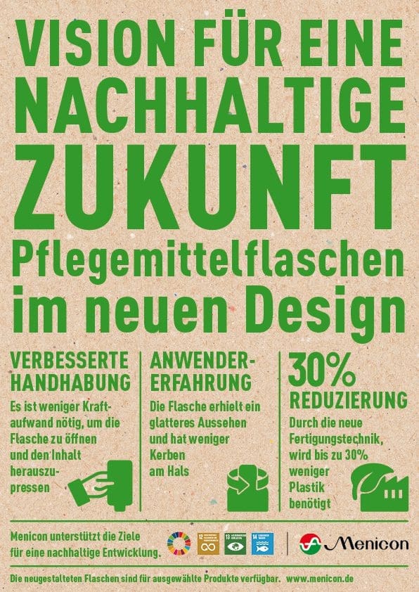 Menicon: Pflegemittelflaschen mit weniger Plastik