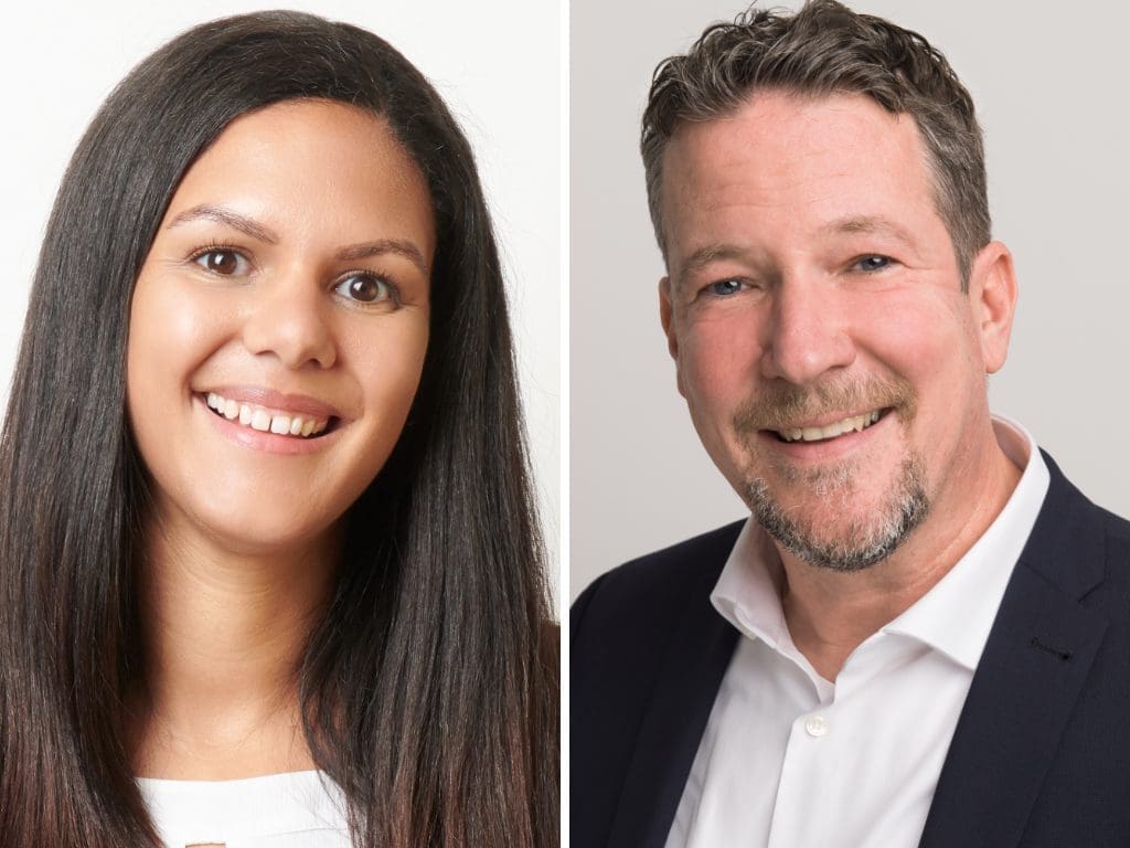 Samantha Bei der Kellen und Dr. Ole Roßbach von Coopervision