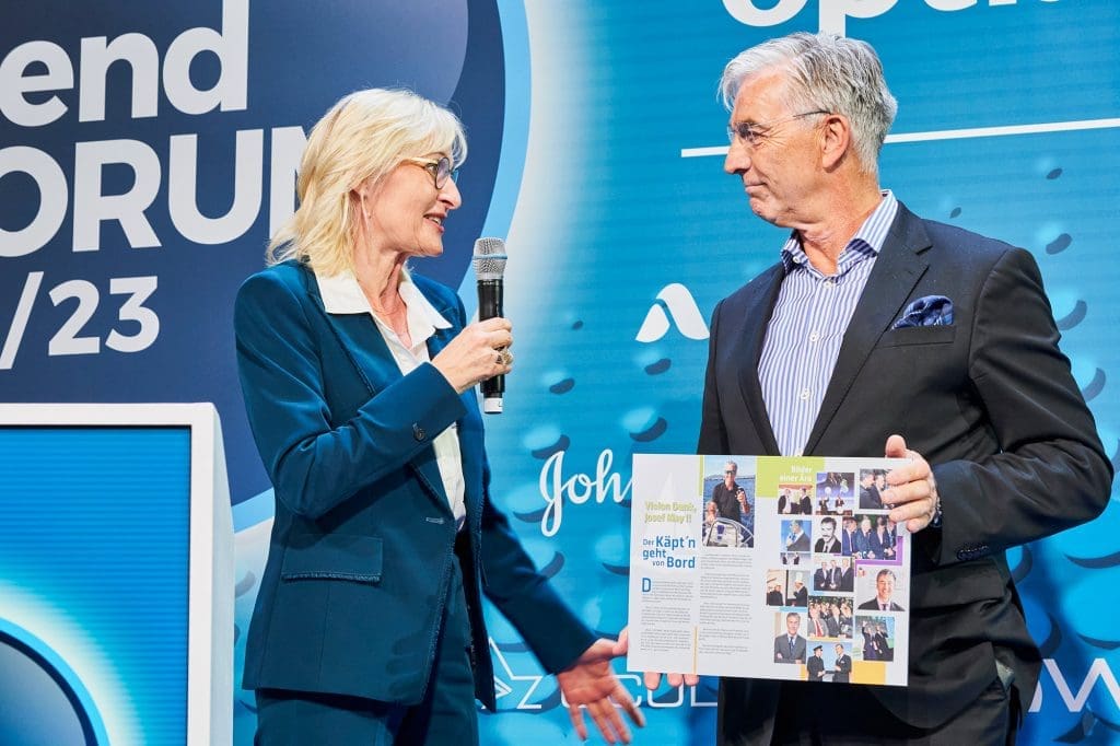 Nach 17 Jahren übernimmt Mirjam Rösch für „Mr. Trendforum“ Josef May. Foto: Detlev Schilke/Spectaris 