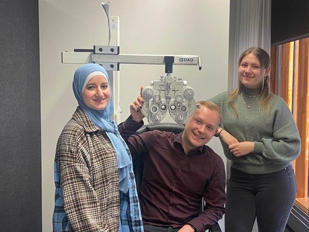 Augenoptik/Optometrie-Studierende des 4. Semesters der Hochschule Aalen