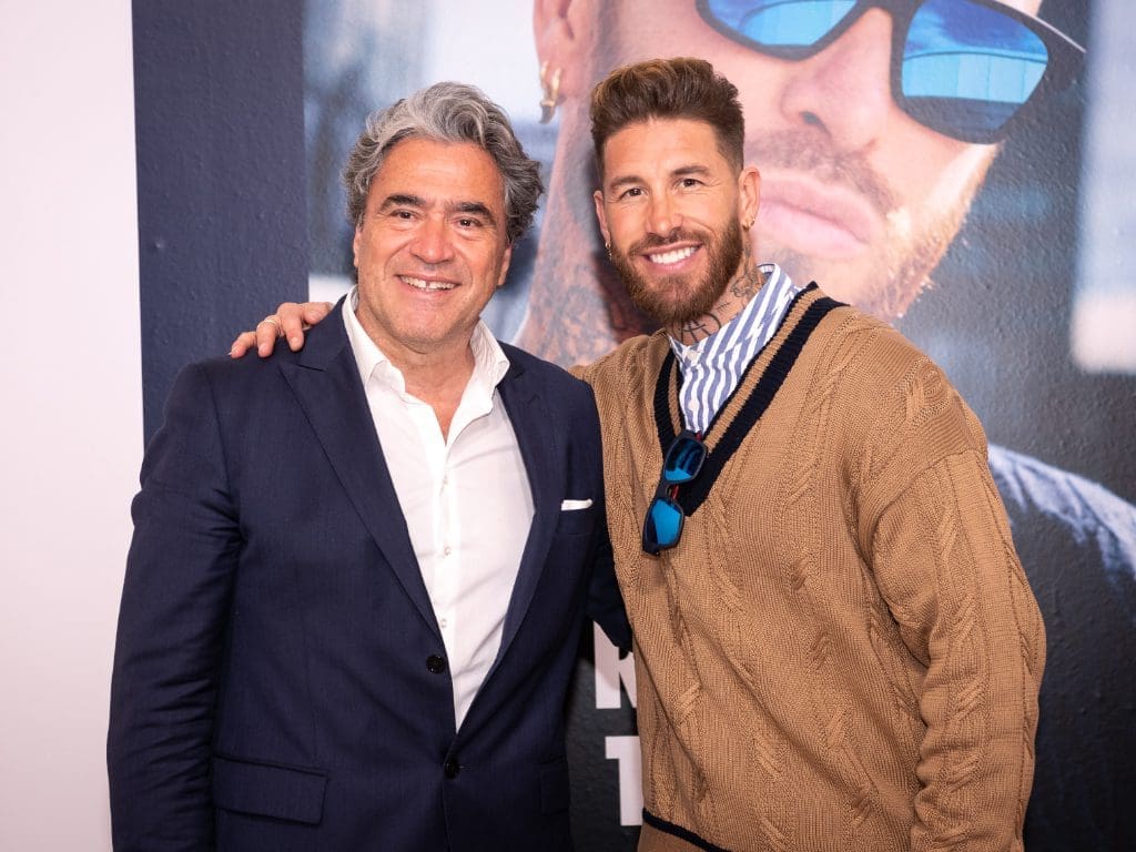 Angelo Trocchia, CEO der Safilo Group und Sergio Ramos