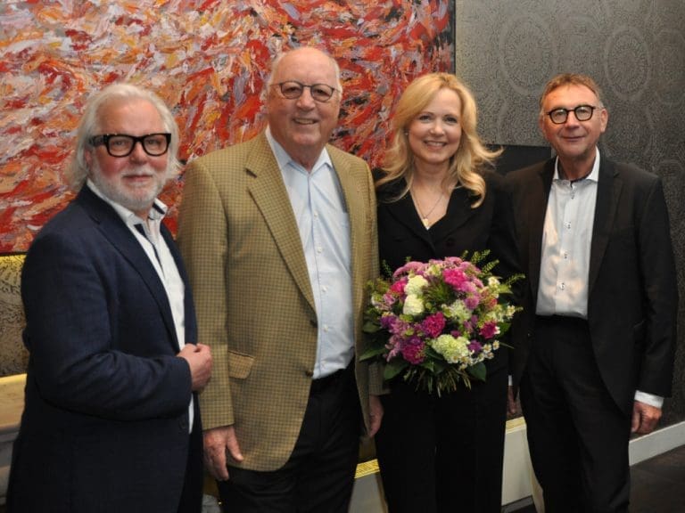 Ulrich Schüttler (Obermeister AOI DRR), Michael Odo Hauck (ehemaliger stellvertretender Obermeister), Ute Limberg (Geschäftsführerin AOV NRW), Christian Müller (1. stellvertretender Obermeister AOI DRR)