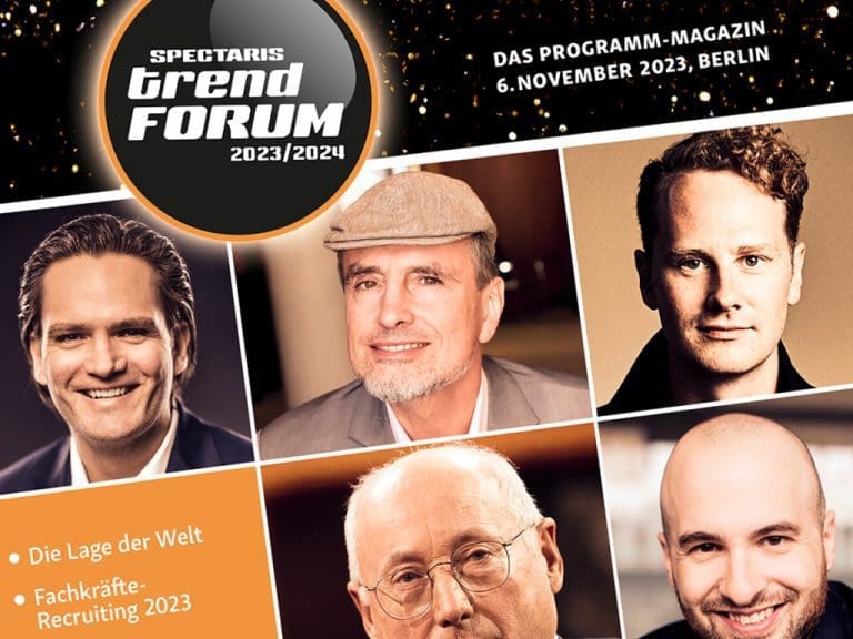 Visual mit den Rednern des 22. Spectaris-Trendforum