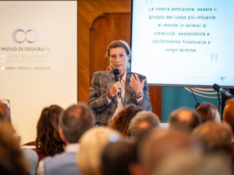 Marie-Claire Daveu auf dem Kering Eyewear Sustainability Day