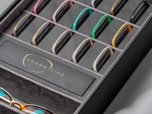 Farbauswahlmöglichkeiten zu Shape line edge coloring, farbige Brillenglasrandbeschichtung von Shape Engineering GmbH