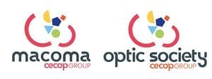 Neue Logos der Cecop-Mitglieder Macoma und Optic Society