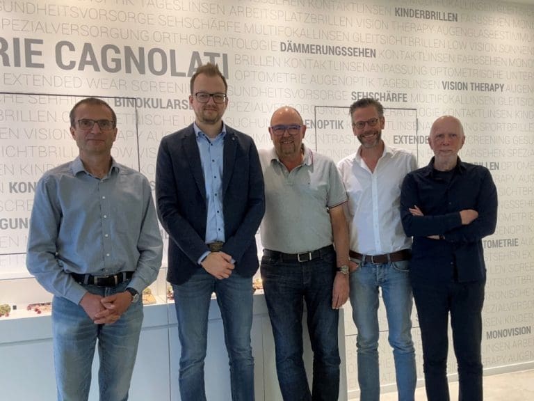 Prof. Dr. Holger Dietze, Kai Jäger, Stefan Lahme, Maarten Hobé und Wolfgang Cagnolati vom Vorstand der GOL