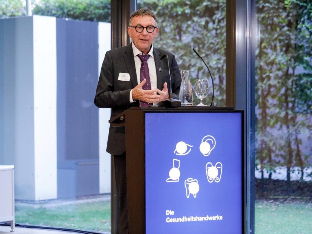 ZVA-Präsident Christian Müller beim Parlamentarischen Abend der Gesundheitshandwerke in Berlin