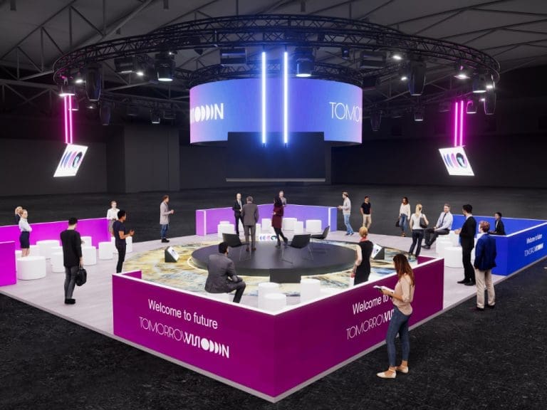 Skizze der Kontaktlinsen-Sonderfläche Tomorrow Vision auf der Opti 2025 in Halle C4