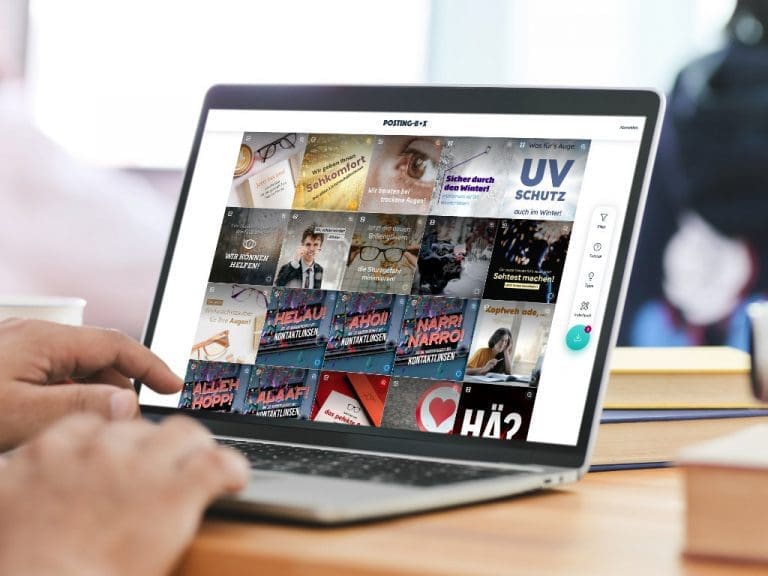 KGS-Posting-Box als Laptop-Mockup