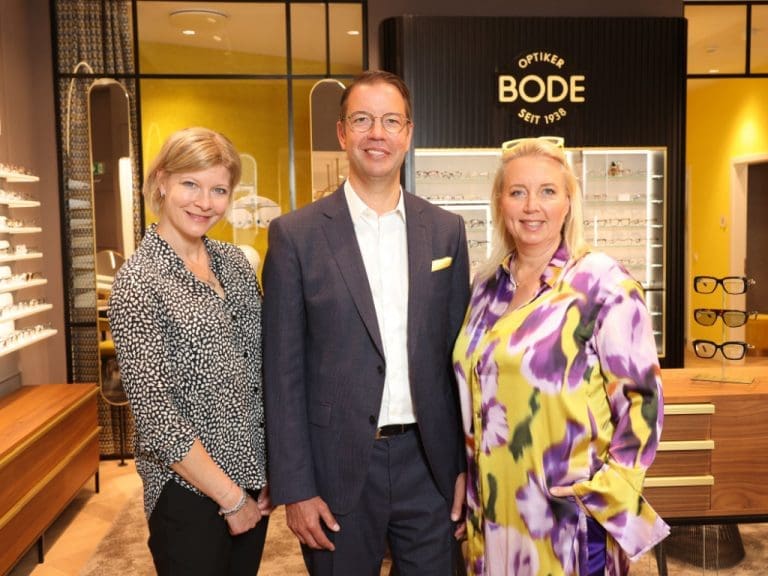 Geschäftsführung von Optiker Bode, Sandra Bode, Carsten Bode und Sybille Bode (v.l.)