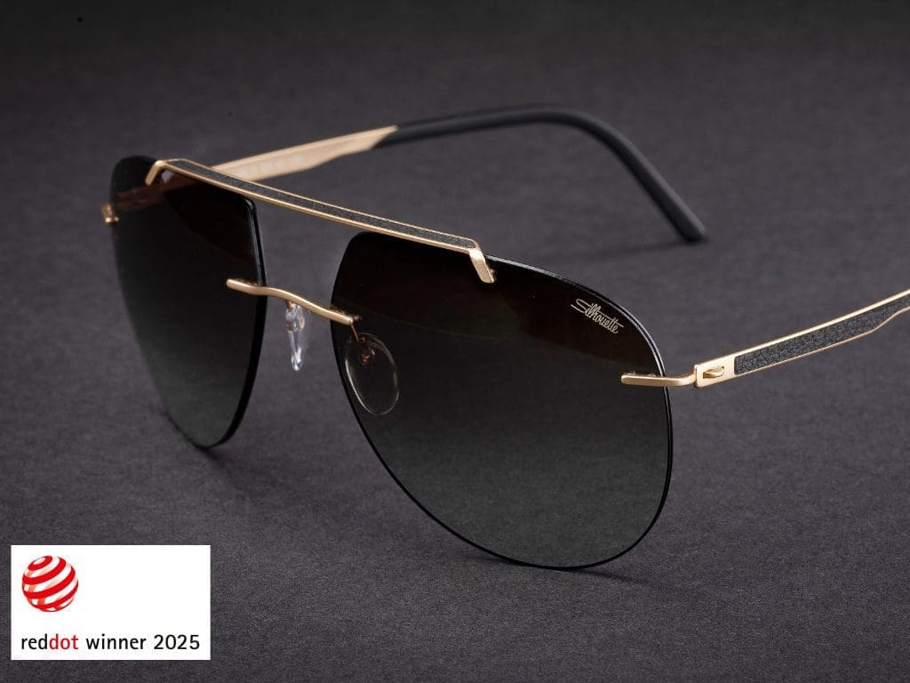 Sonnenbrille L400 in Pilotenform von Silhouette, mit Siegel Red Dot Winner 2025