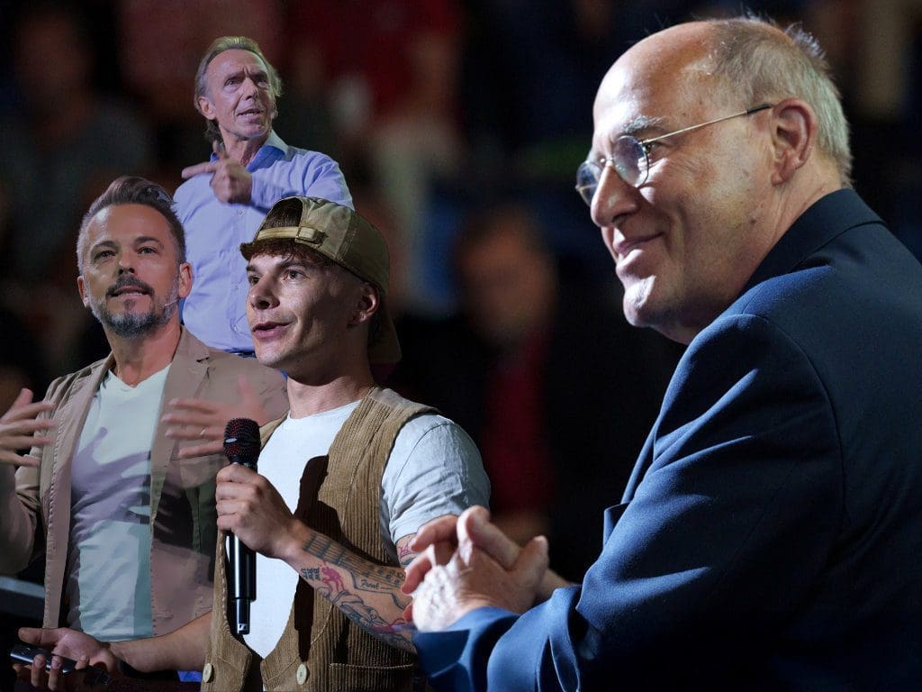 Gregor Gysi, Handwerks-Influencer Ben Berger, Zukunftsforscher Prof. Thomas Druyen und Körpersprache-Experte Stefan Verra, bei ihren Vorträgen auf dem IGA Optic Unternehmertag 2025