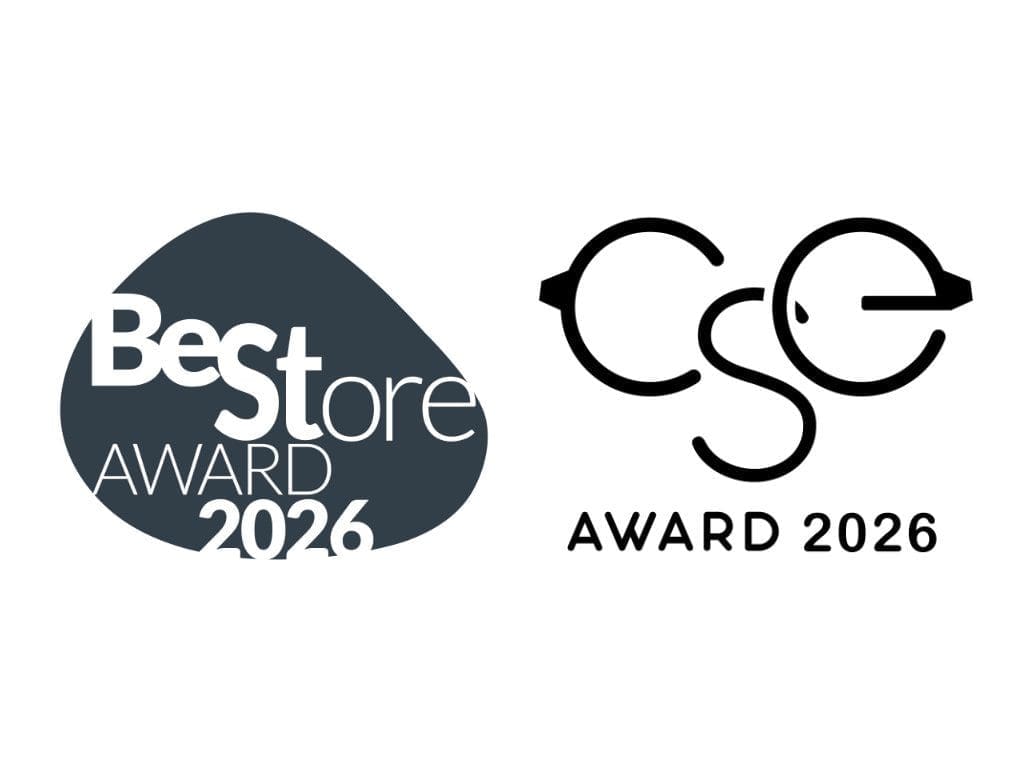 Logos zu Best Store Award und CSE Award der Mailänder Augenoptik-Fachmesse Mido