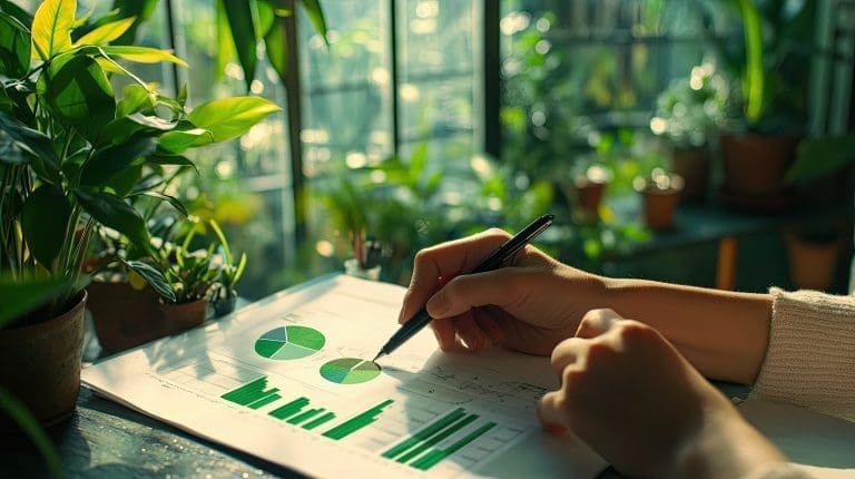 A person is holding a green pen