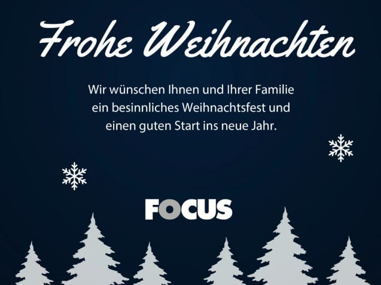 Visual „Frohe Weihnachte“ FOCUS 2025