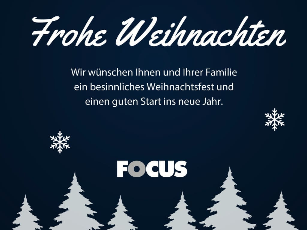 Visual „Frohe Weihnachte“ FOCUS 2025